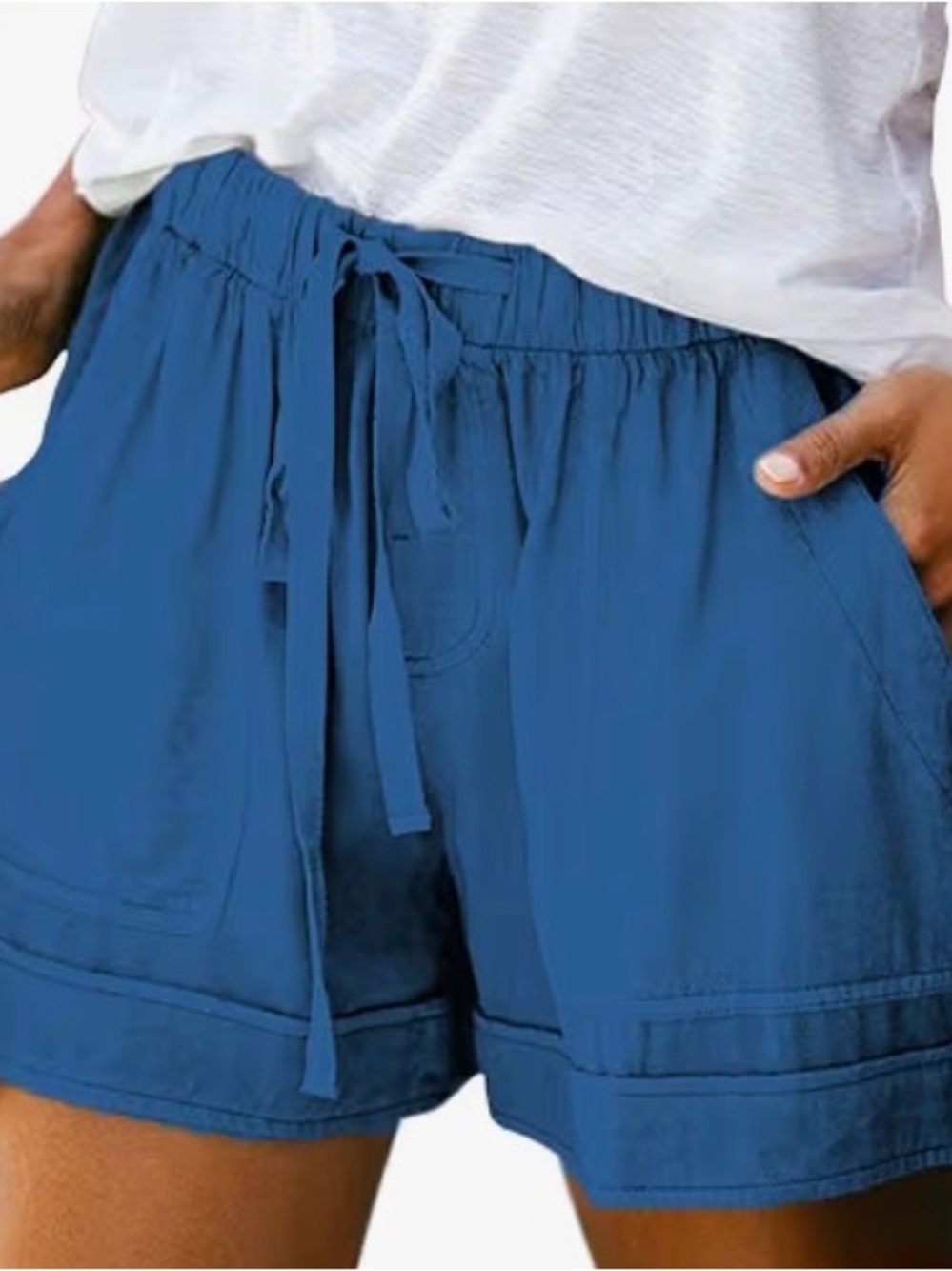 Women's Drawstring Shorts - Royal Blue